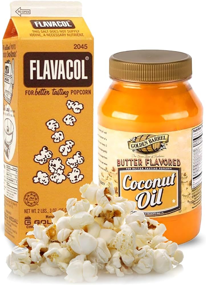 35oz Popcorn Salt and 32oz Butter Flavored Coconut Oil, (PW-Season-Salt Set-2), Popcorn Salt & Oi... | Amazon (US)