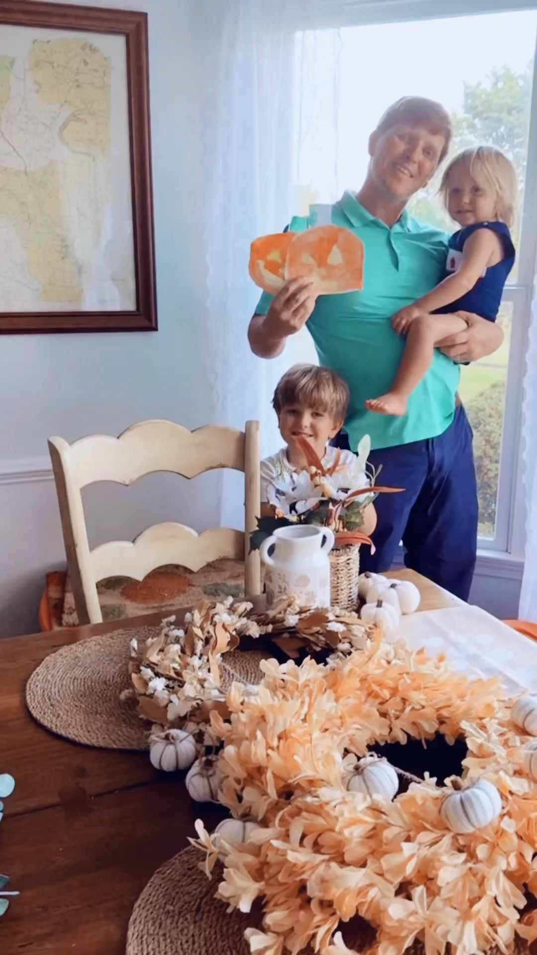 And eek!! 🤭 The perfect ending to our first day “back to school” 🍎✏️ was daddy coming home 🏡 from work 😍 to get out all of mama’s fall 🍁 decorating 🍁 boxes 📦 (& since we haven’t gotten real pumpkins 🎃 yet, Judson wanted to make mama some paper pumpkin decorations ✂️🖍️ - how stinkin’ cute!! 🥰)!! Can’t wait to get started on all my fall decorating (for our very first fall season 🧡 here on the farm 🚜 - yay 🎉) this week ahead!! 🤩 Linked everything 🔗 I could over on my LTKit shop!! 🫶🏽