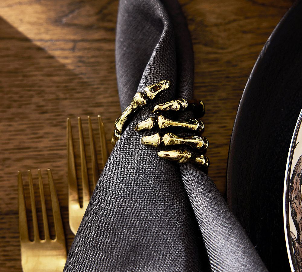 Skeleton Hand Napkin Rings - Set of 4 | Pottery Barn (US)