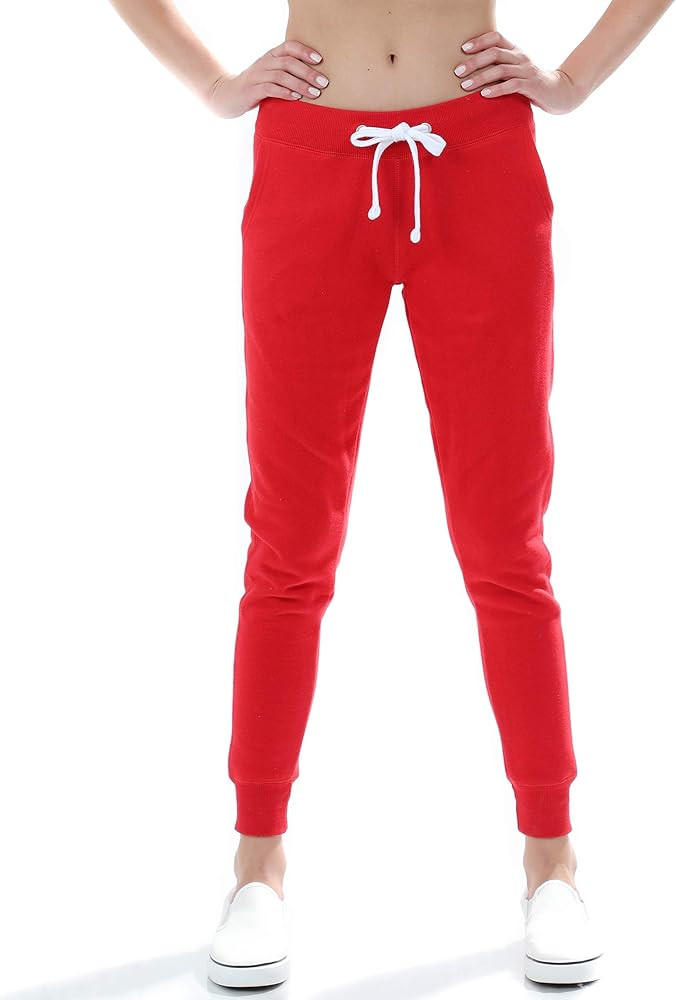 esstive Women's Ultra Soft Fleece Basic Midweight Casual Active Workout Solid Jogger Sweatpants | Amazon (US)