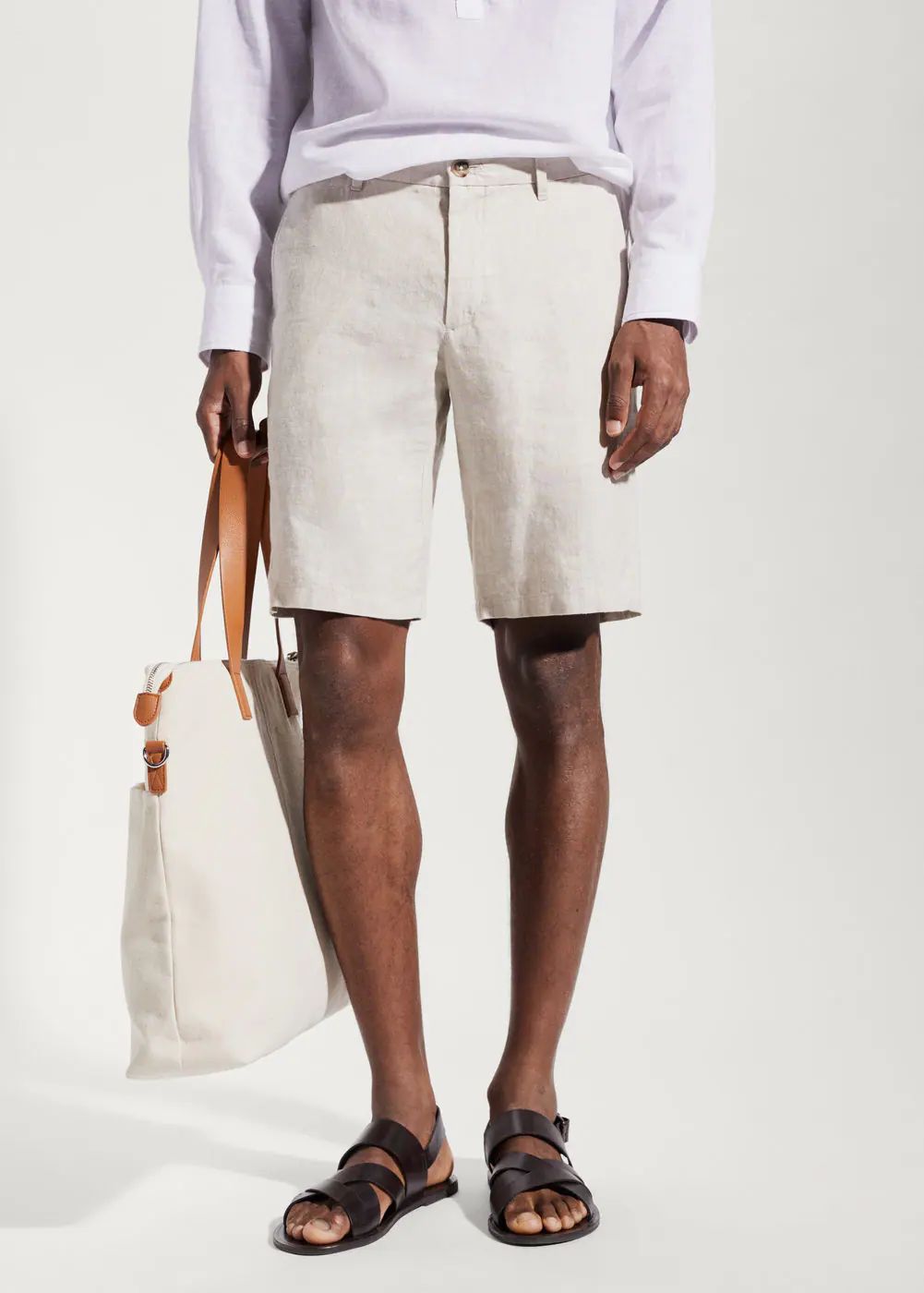 100% linen shorts | MANGO (US)