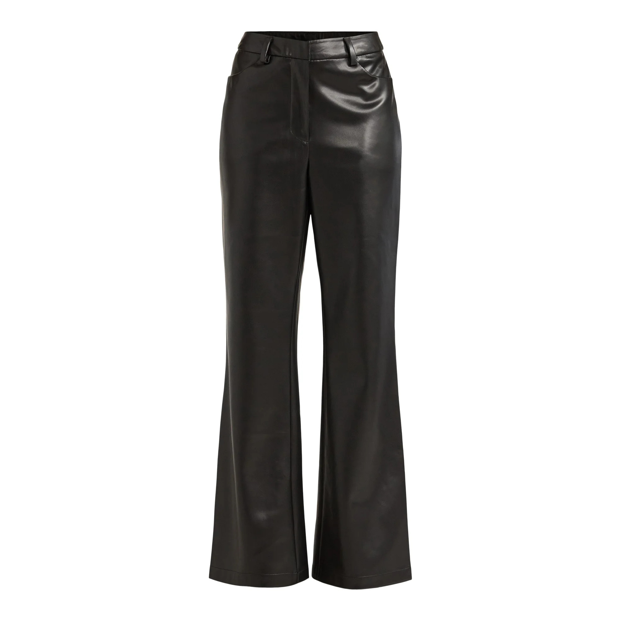 Scoop Women's Ultimate Faux Leather High Waisted Trouser Pants, 32 Inseam, Sizes 0-20 - Walmart.c... | Walmart (US)