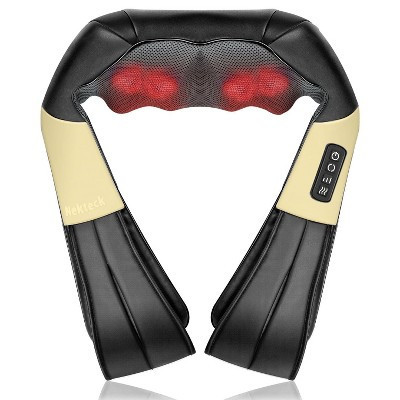 Nekteck Shiatsu Neck & Back Massager - Heat, Deep Kneading - Home, Office, Car - Yellow | Target