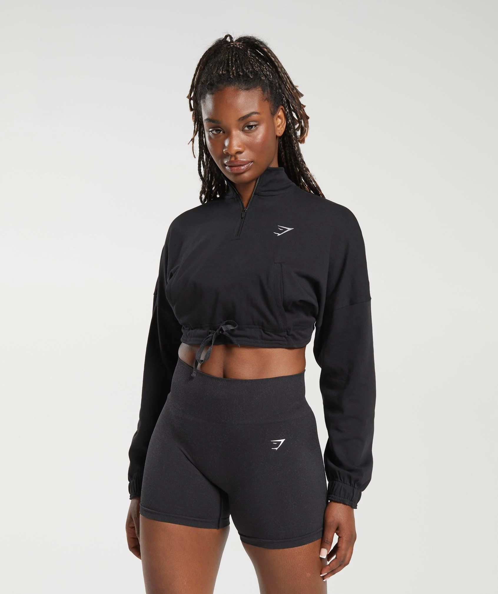 Lifting Lightweight 1/4 Zip Pullover Black | Gymshark US