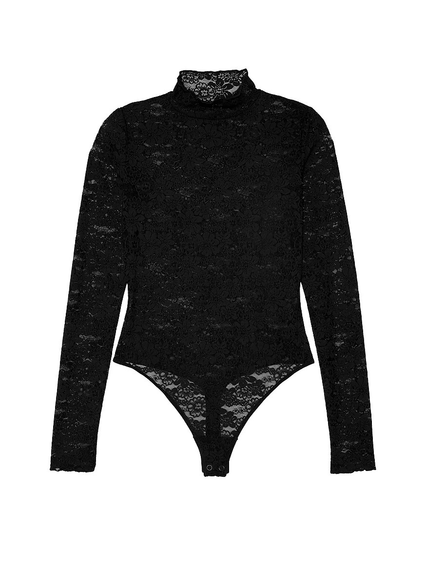 Wink Lace Long-Sleeve Bodysuit | Victoria's Secret (US / CA )