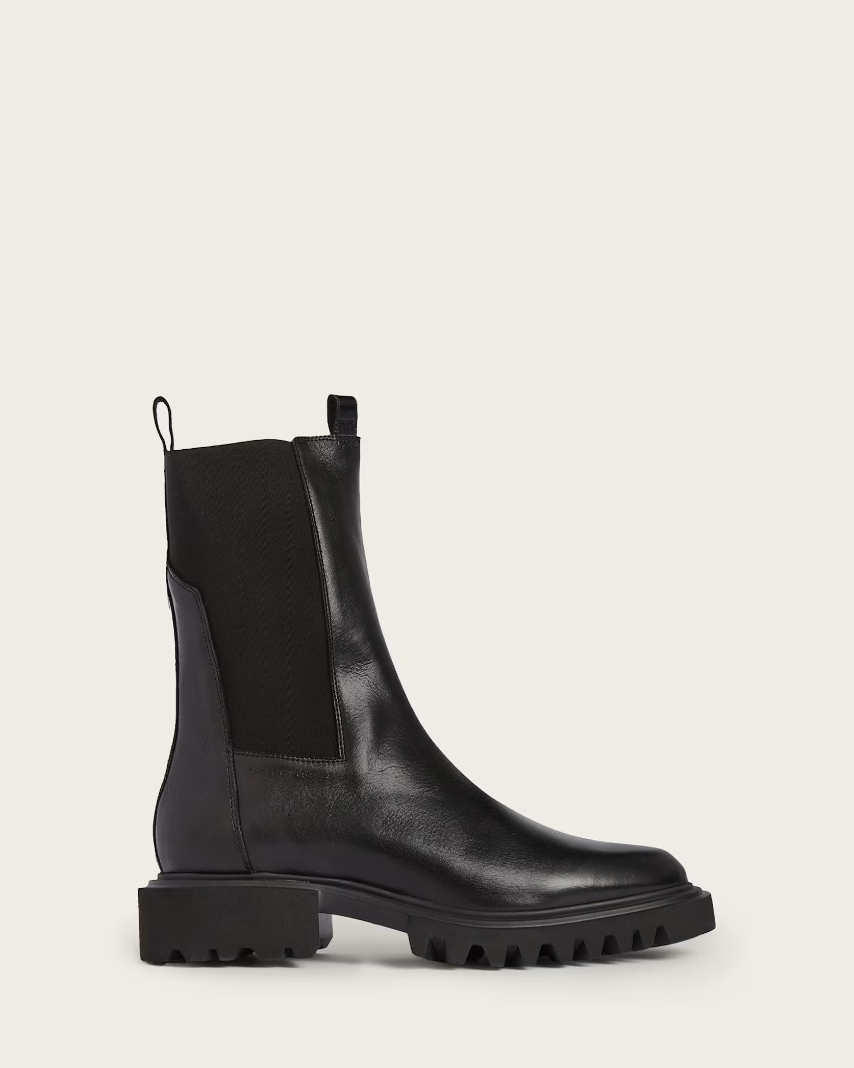 Hallie Leather Boots Black | ALLSAINTS US | AllSaints US