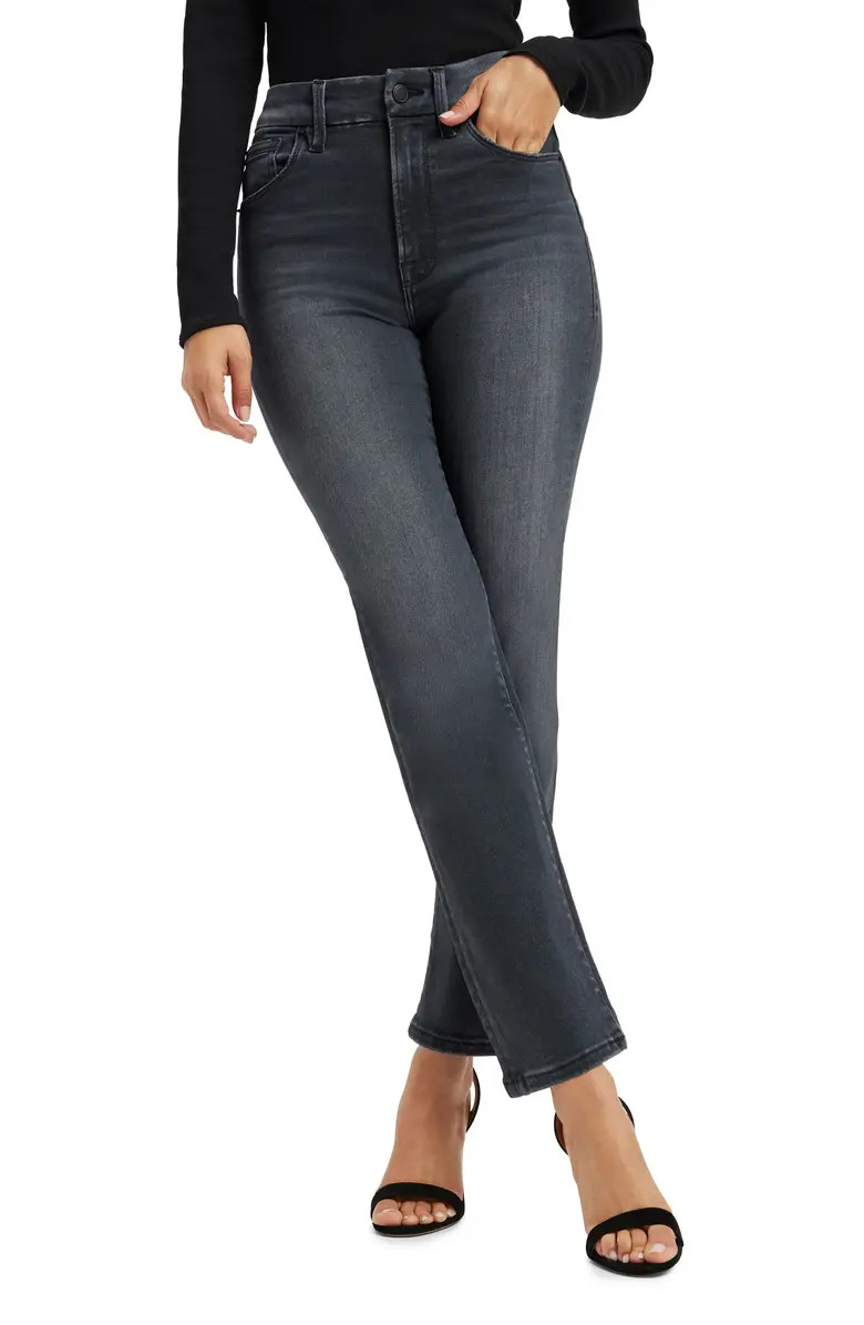 Good American Always Fits Good High Waist Straight Leg Jeans | Nordstrom | Nordstrom