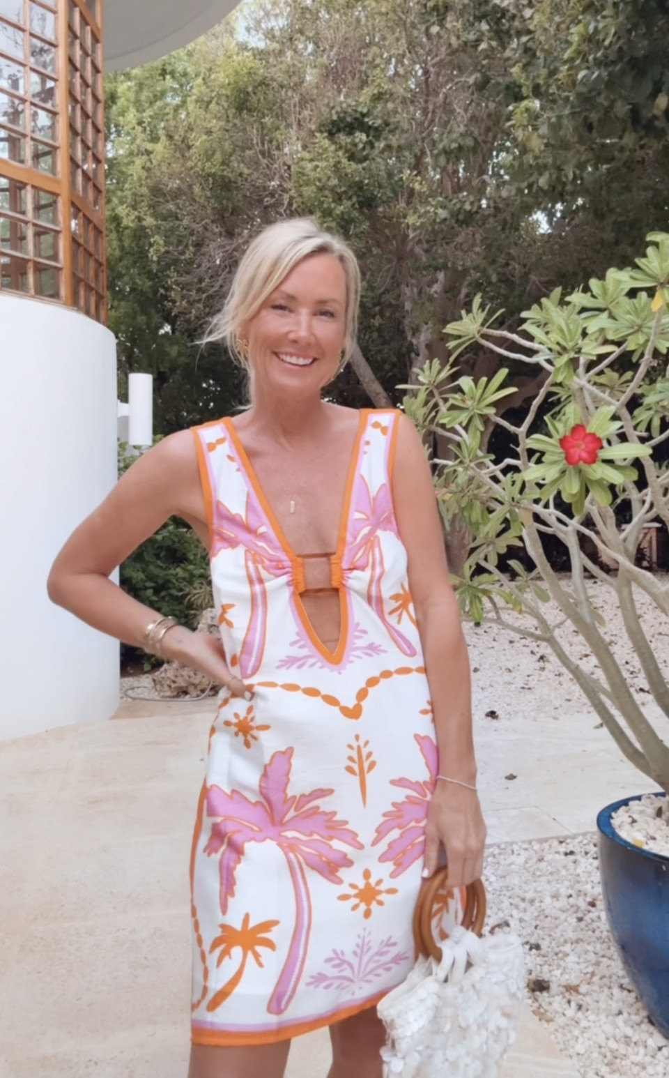 A fun, short deep V dress that’s easy to throw on, makes a statement, and perfect for dinner, drinks, or wherever the night takes you.

Size: small, size up 

#LTKOver40 #LTKTravel #LTKootd