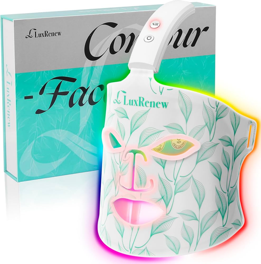 LuxRenew Red Light Mask, Near-infrared 850 Red Light + 7 Colors Led Face Mask Light, Portable and... | Amazon (CA)
