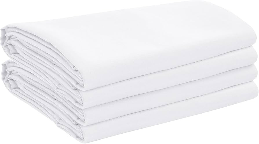Oakias Full Flat Sheets White – Pack of 2 Top Sheets for Bed – Soft Brushed Microfiber Fabric... | Amazon (US)