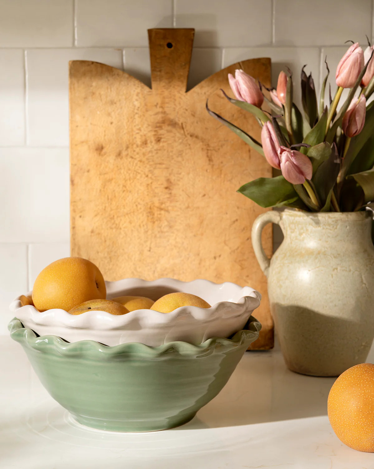 Scalloped Stoneware Bowls (Set of 3) | McGee & Co. (US)