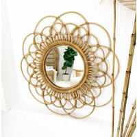 Sunflower Rattan Mirror | Etsy (US)
