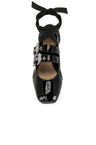 Schutz Raika Flat in Black from Revolve.com | Revolve Clothing (Global)