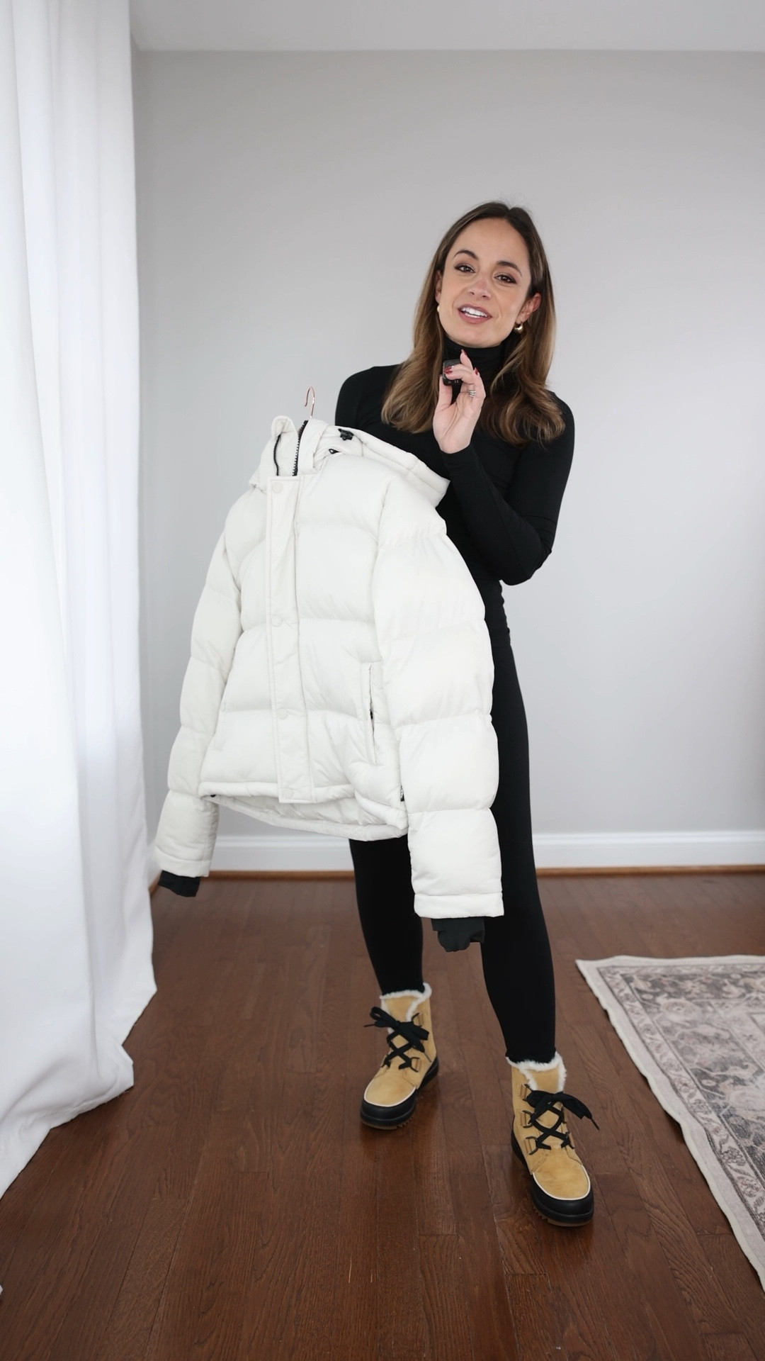 The Super Puff from Aritzia in four different styles and length on me! 

My favorite is the Supersnug mid! 

Sizing: 
Leggings (Aerie): xs short 
Turtleneck (Aritzia): xxs 
Boots (Sorel): mine are from a previous season and are different in design 
The Super Puff Shorty: xxs in matte pearl 
The Super Puff Mid: xxs in black 
The Supersnug Puff Mid: xxs in spiced burgundy 
The Supersnug Puff Long: xxs in modern taupe 

My measurements for reference: I’m 4’10” and 105lbs. My bust, waist, and hip measurement is 32”, 24”, and 36”.

#LTKPetite #LTKActive