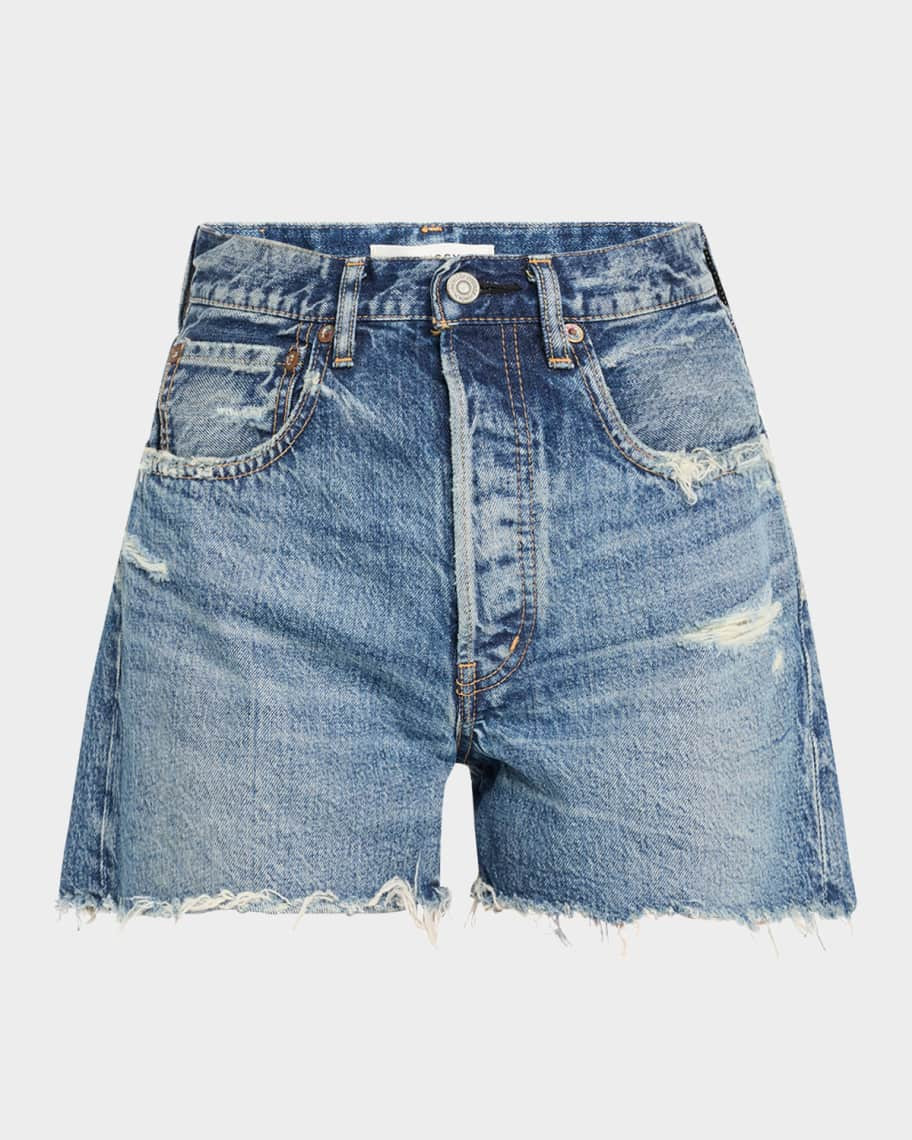 Manhasset Distressed Denim Shorts | Neiman Marcus
