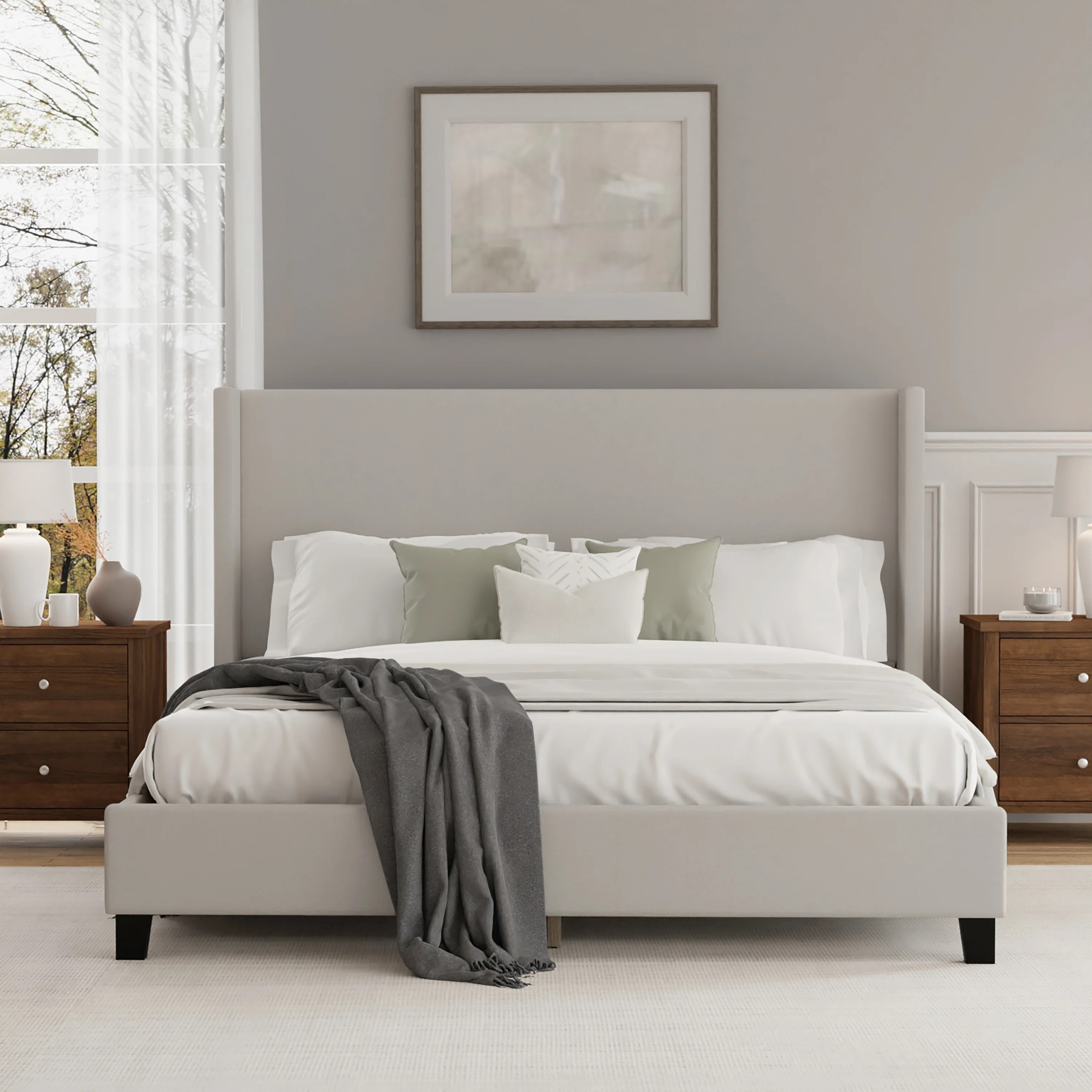 Analissa Upholstered Wingback Bed | Wayfair North America