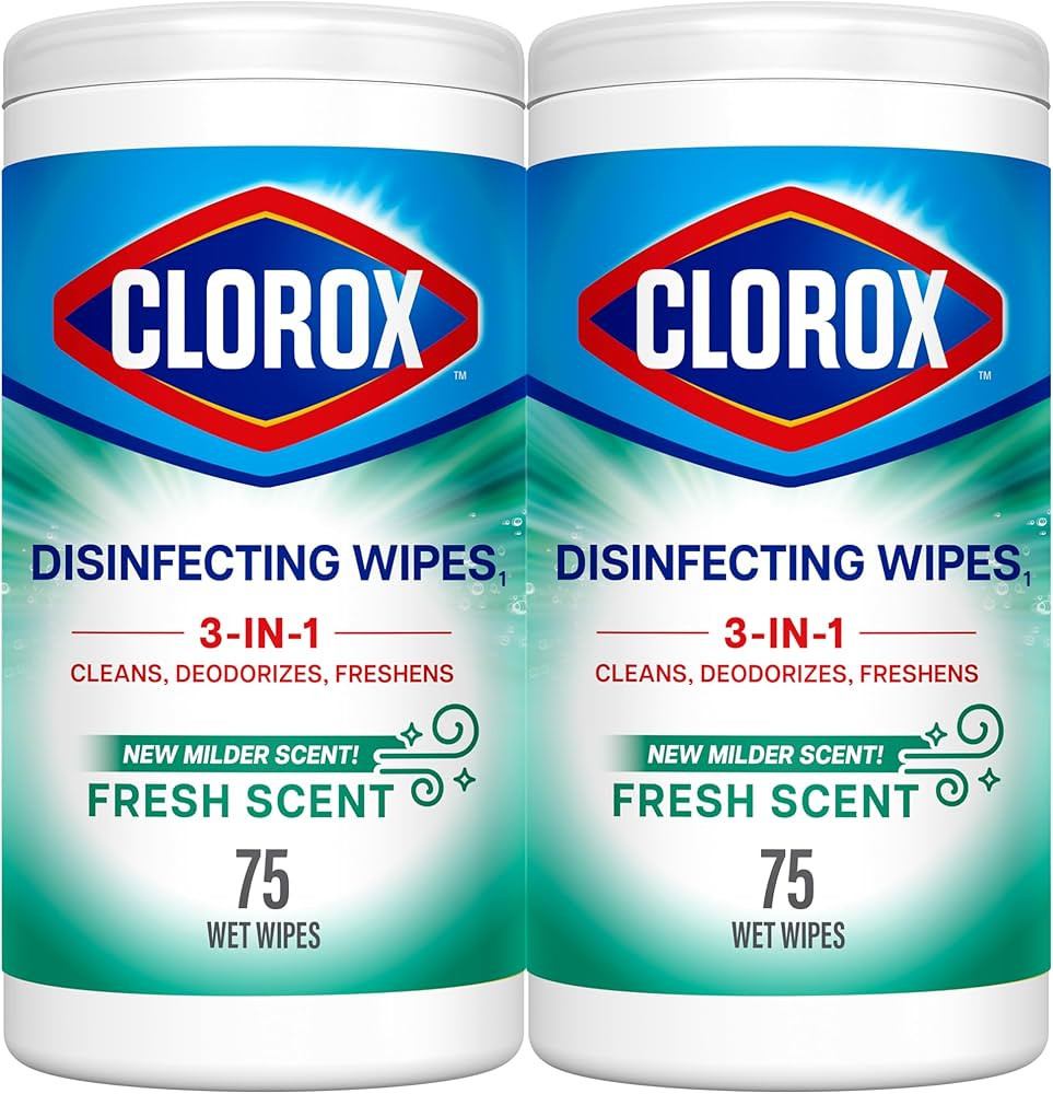 Clorox Disinfecting Wipes, Bleach Free Cleaning Wipes, Fresh, 75 Count (Package May Vary) (Pack o... | Amazon (US)