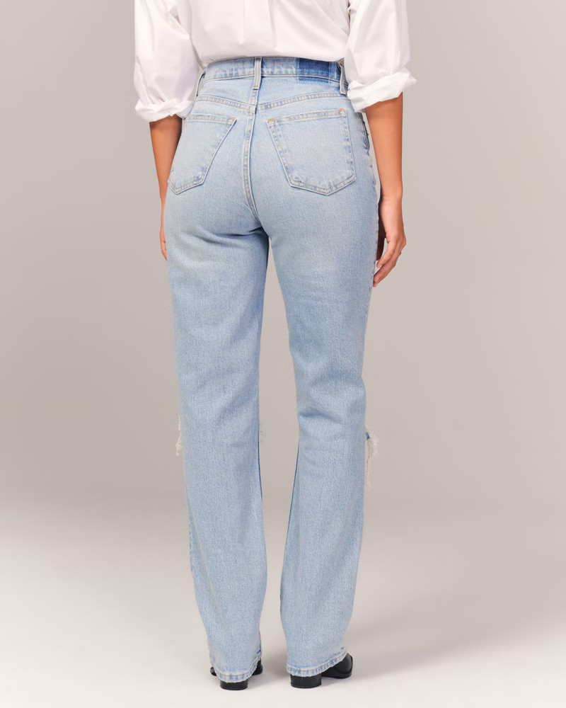 Curve Love Ultra High Rise 90s Straight Jean | Abercrombie & Fitch (US)