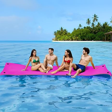 Lily Pad Floating Mat, 7'/8'/9'/13'/15.5' Floating Mat, 3-Layer Tear-Resistant XPE Foam Floating ... | Amazon (US)