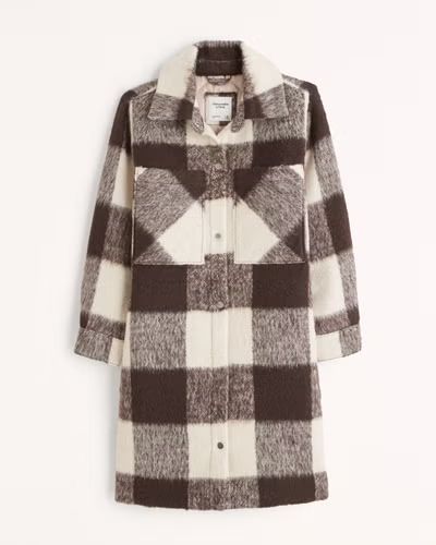 Women's Winterized Wool-Blend Shirt Jacket | Women's Coats & Jackets | Abercrombie.com | Abercrombie & Fitch (US)