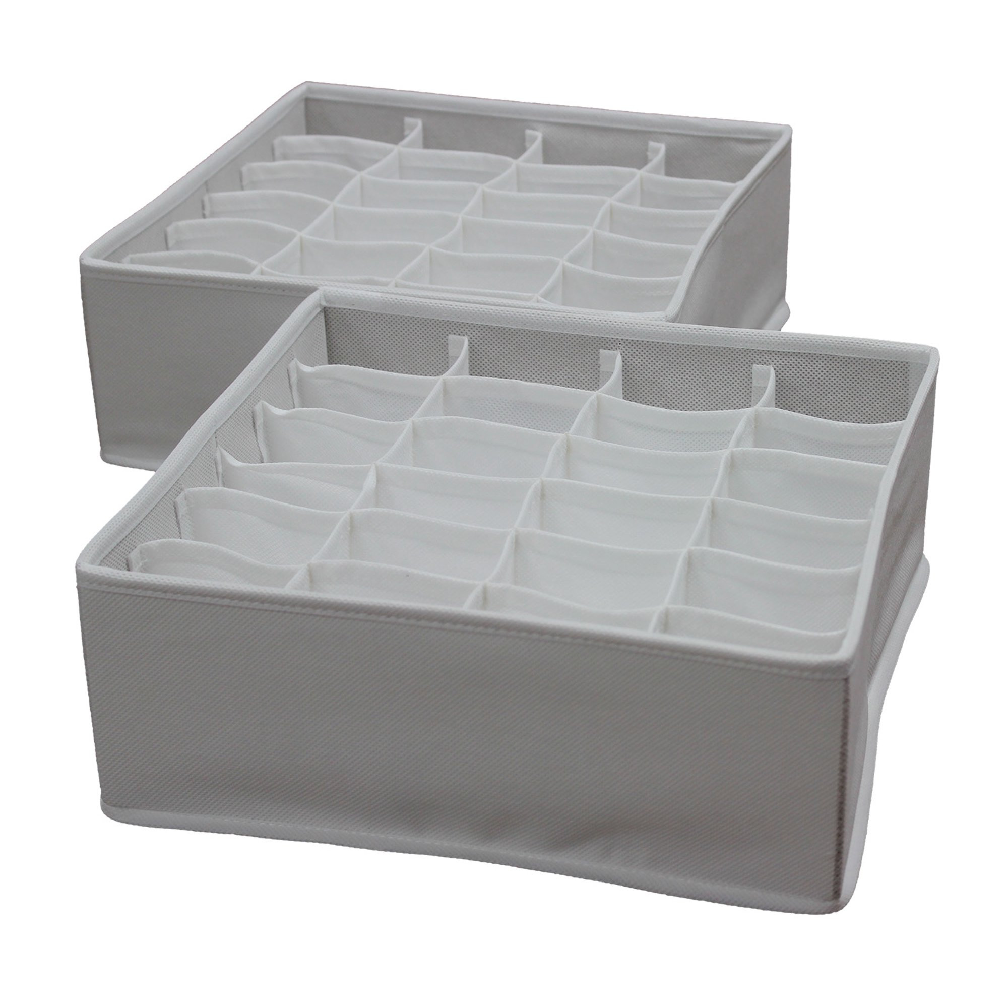 Mainstays White Drawer Organizer 24 Compartment 2 Pack | Walmart (US)