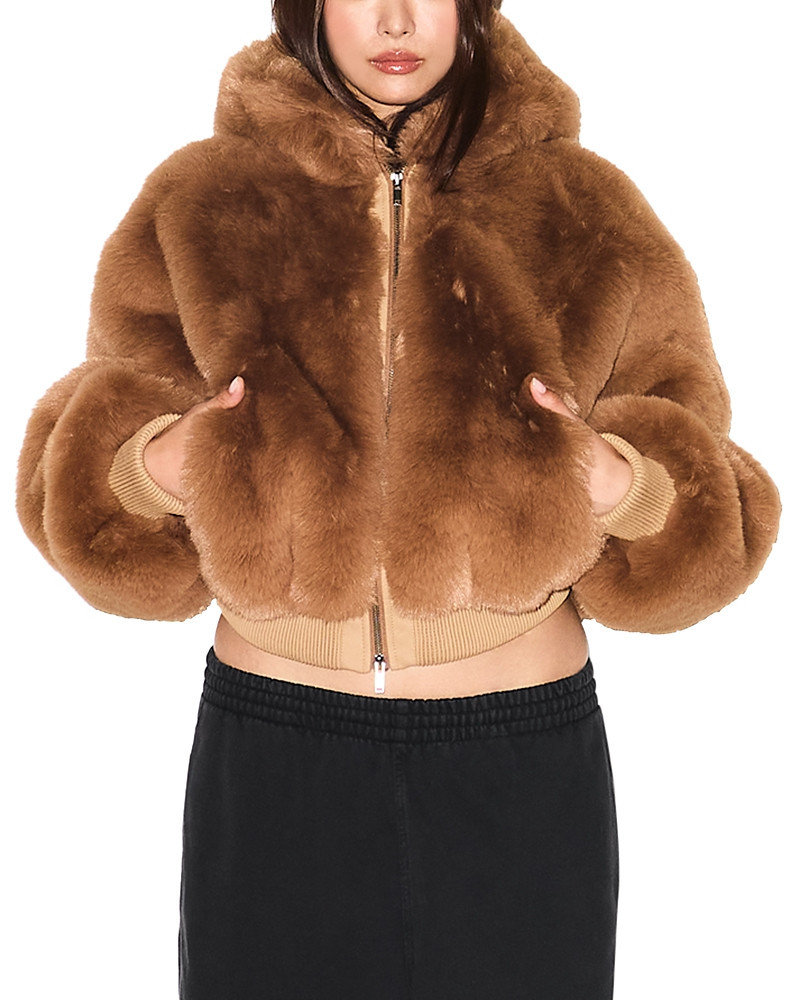 Skims Faux Fur Zip Up Jacket | Bloomingdale's (US)