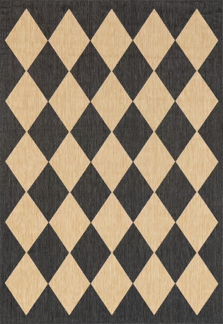 Dark Grey Adelaide Harlequin Indoor/Outdoor Area Rug | Rugs USA