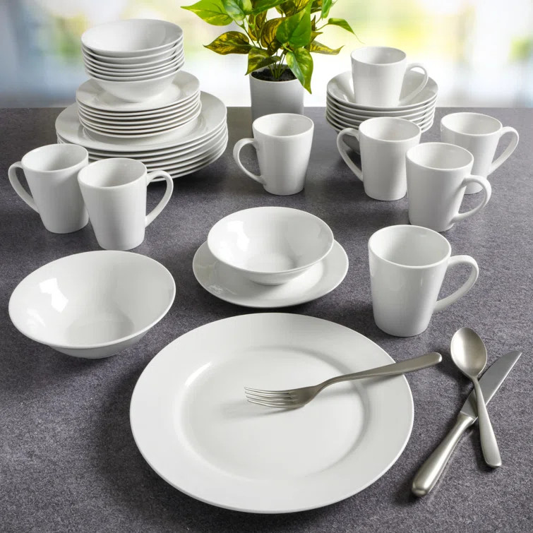 Gibson Home Porcelain China Dinnerware Set - Service for 8 | Wayfair North America