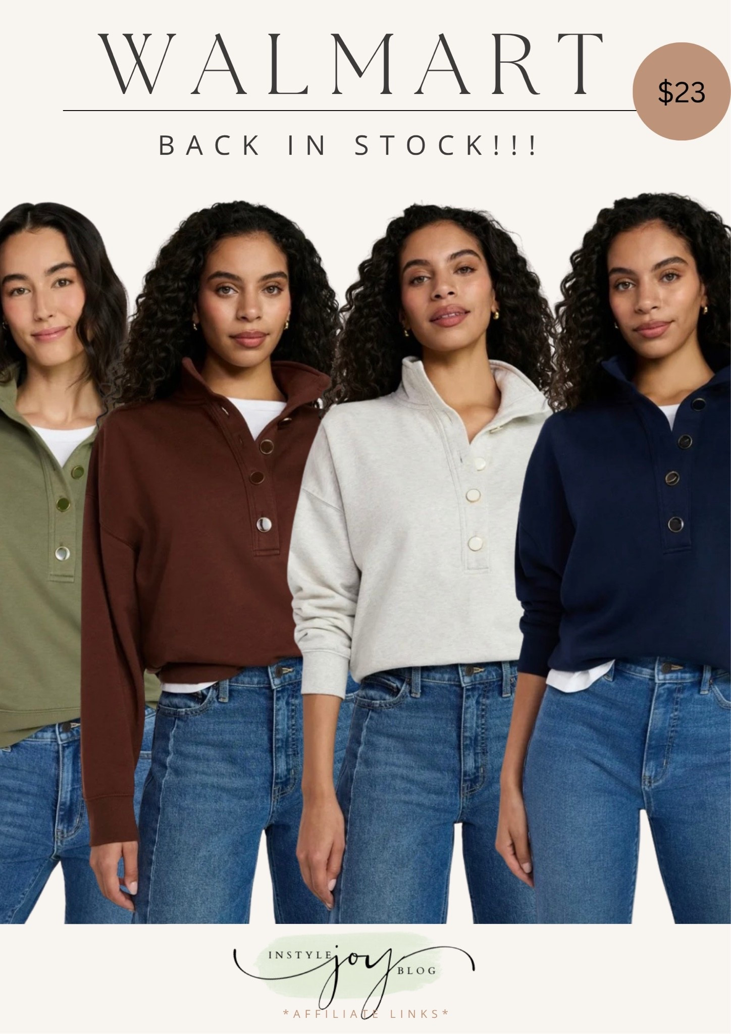 Walmart Time and Tru Women's Quarter Button Fleece Top with Long Sleeves, Size XS-XXXL

#LTKootd #LTKSeasonal #LTKWorkwear