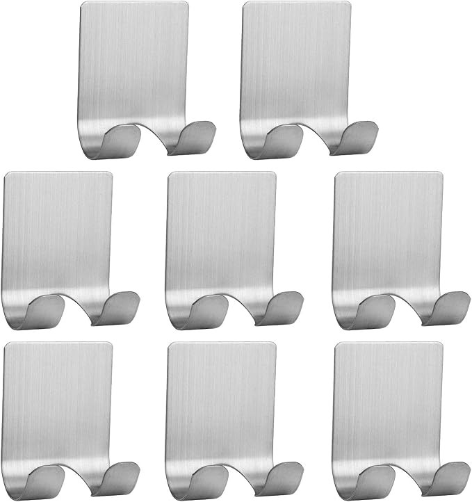 Razor Holder for Shower Shaver 8 Pack, Multi-Purpose Self Adhesive Hooks Sticky Wall Hanger, Stan... | Amazon (US)