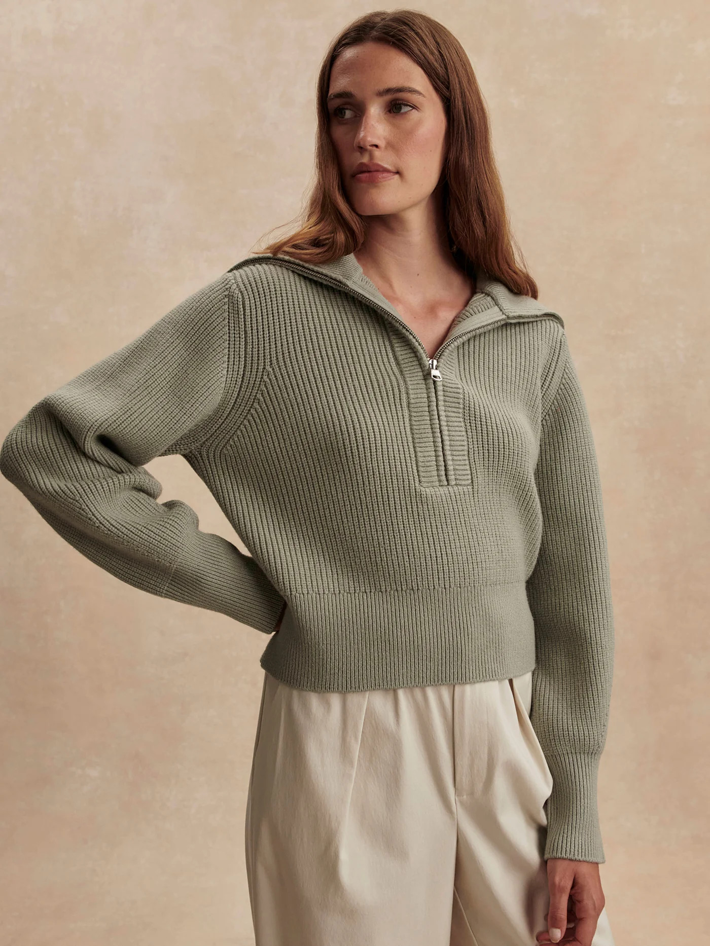 Maura Half Zip Rib Knit | Varley US | Varley US