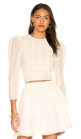 Tie Blouse in Toasted Ivory | Revolve Clothing (Global)