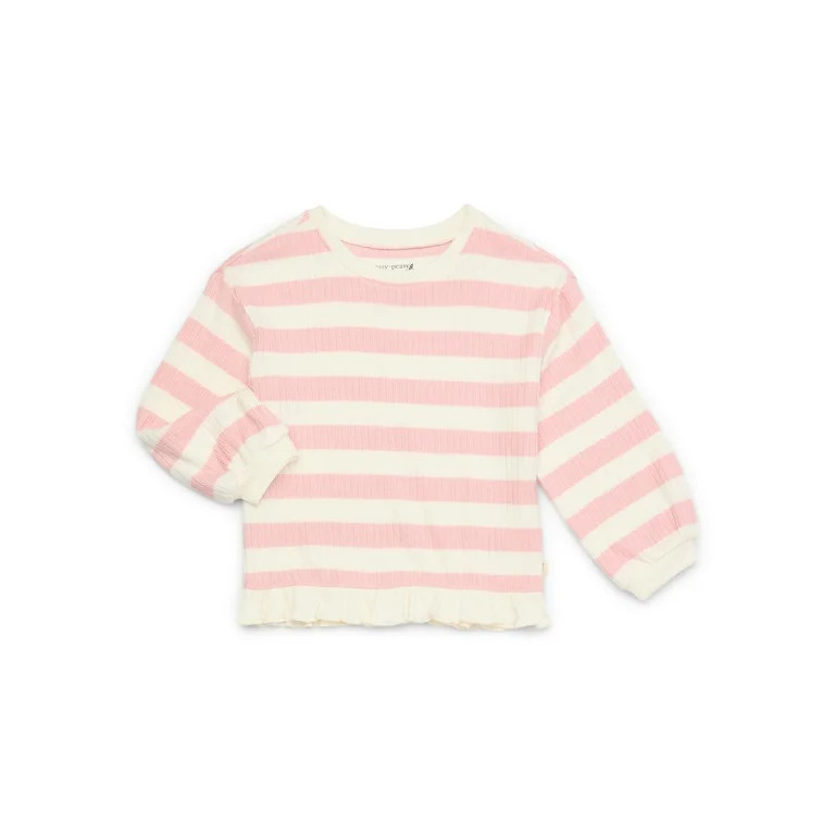 easy-peasy Toddler Girl Pullover Stripe Hacci Sweatshirt, Sizes 18M-5T | Walmart (US)