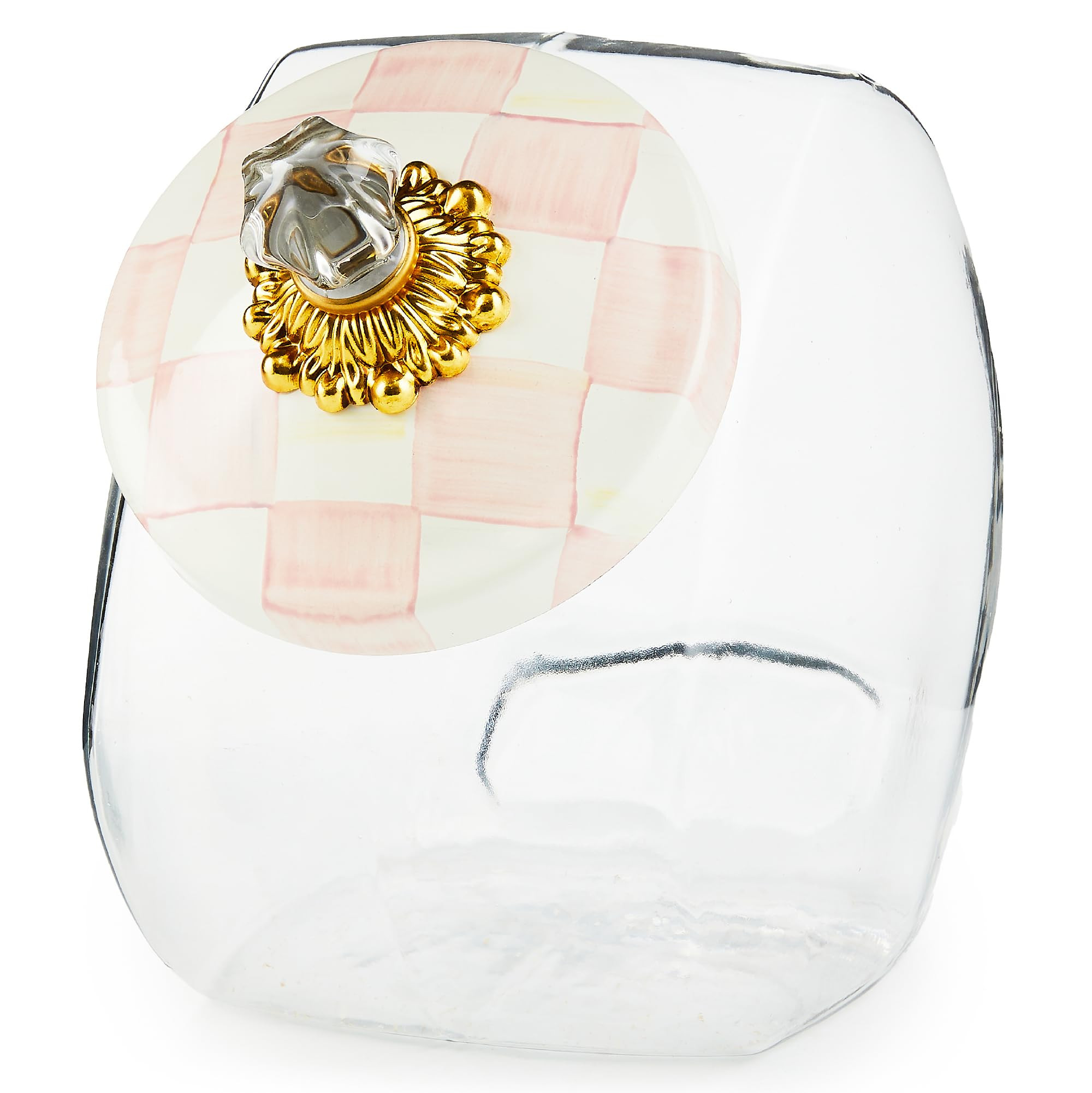 MACKENZIE-CHILDS Cookie Jar with Enamel Lid, Large Glass Treat Jar or Kitchen Jar, 1-Gallon Capac... | Amazon (US)