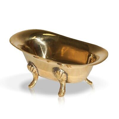 Solid Brass Vintage Golden Soap Dish Miniature Tub Style Tray, Vanity 5" Long 92074970372 | eBay | eBay US