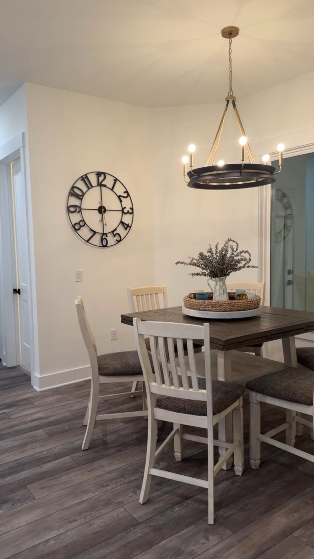 Large wall clock
Amazon clock
Black and gold chandelier 

#LTKHome