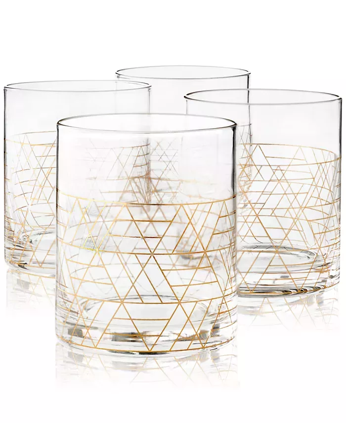 Hotel Collection Blue Ombre Set of 4 Rocks Glasses, Created for Macy's - Ombre Blue