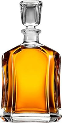 Paksh Capitol Glass Decanter with Airtight Geometric Stopper - Whiskey Decanter for Wine, Bourbon... | Amazon (US)