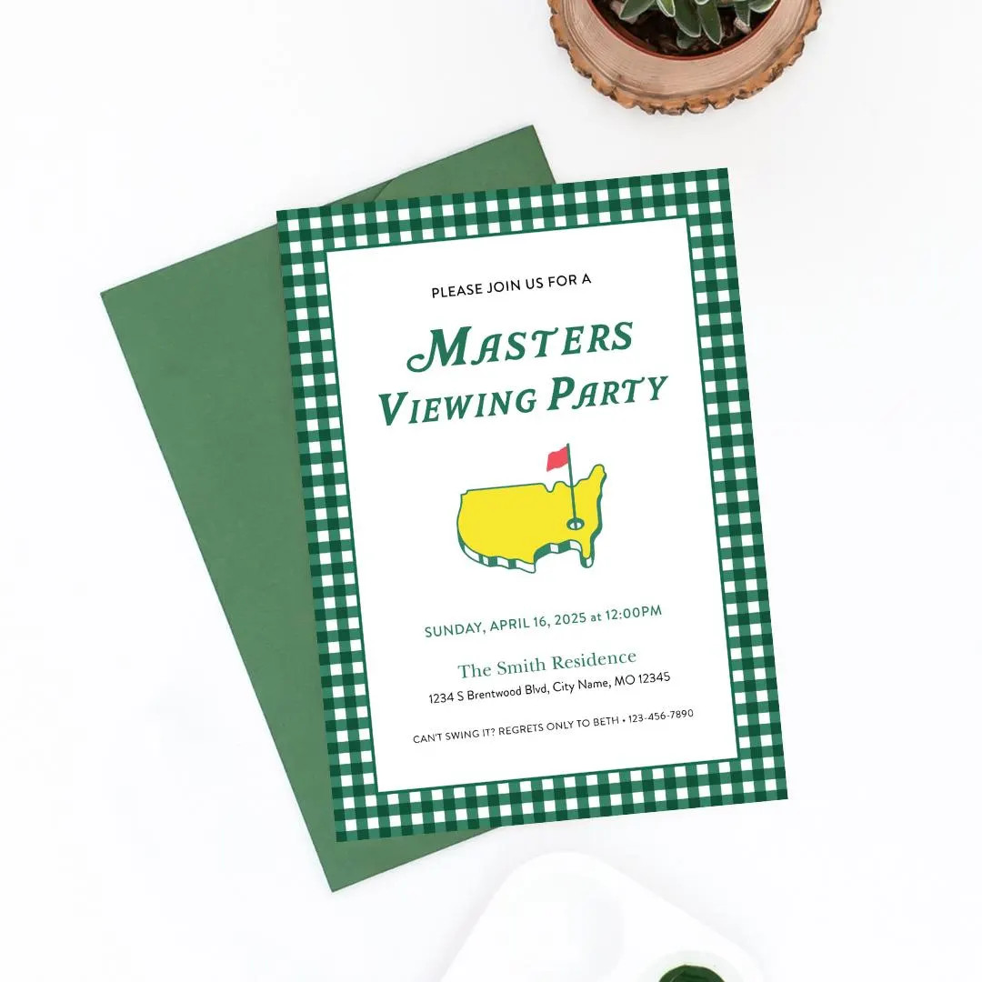 Masters Viewing Party Invitation, Golf Party, the Masters, Watch Party, Let's Par-tee, Template, ... | Etsy (US)