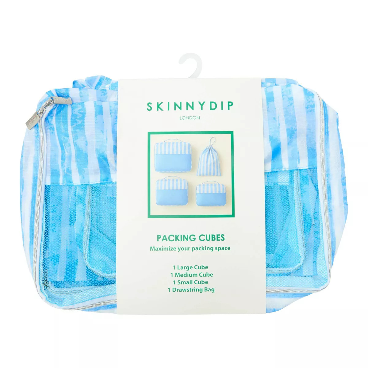 Skinnydip Lightweight Packing Cube Set - Blue Stripe | Target