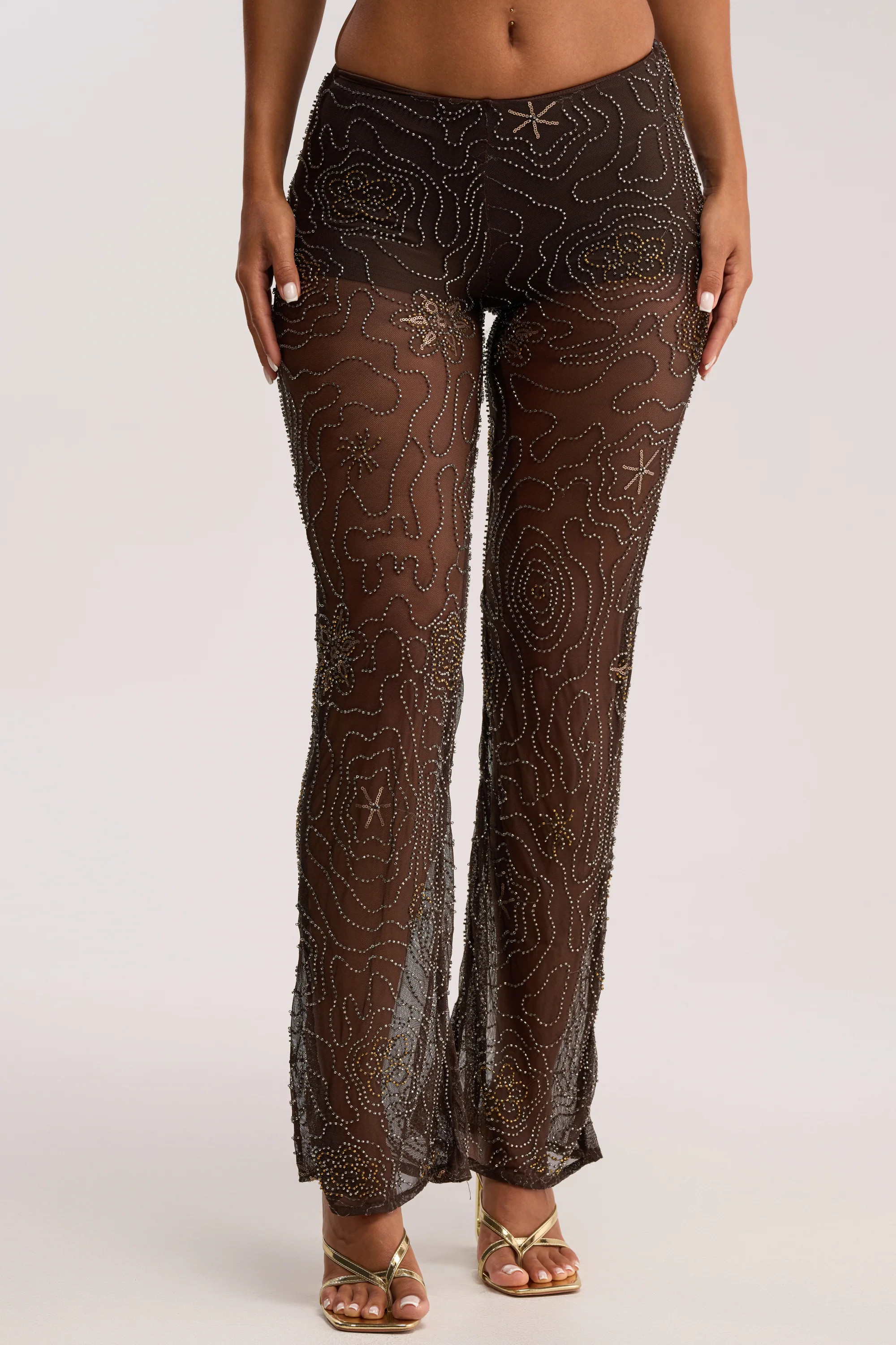 KATE EMBELLISHED MESH PANT | AKIRA