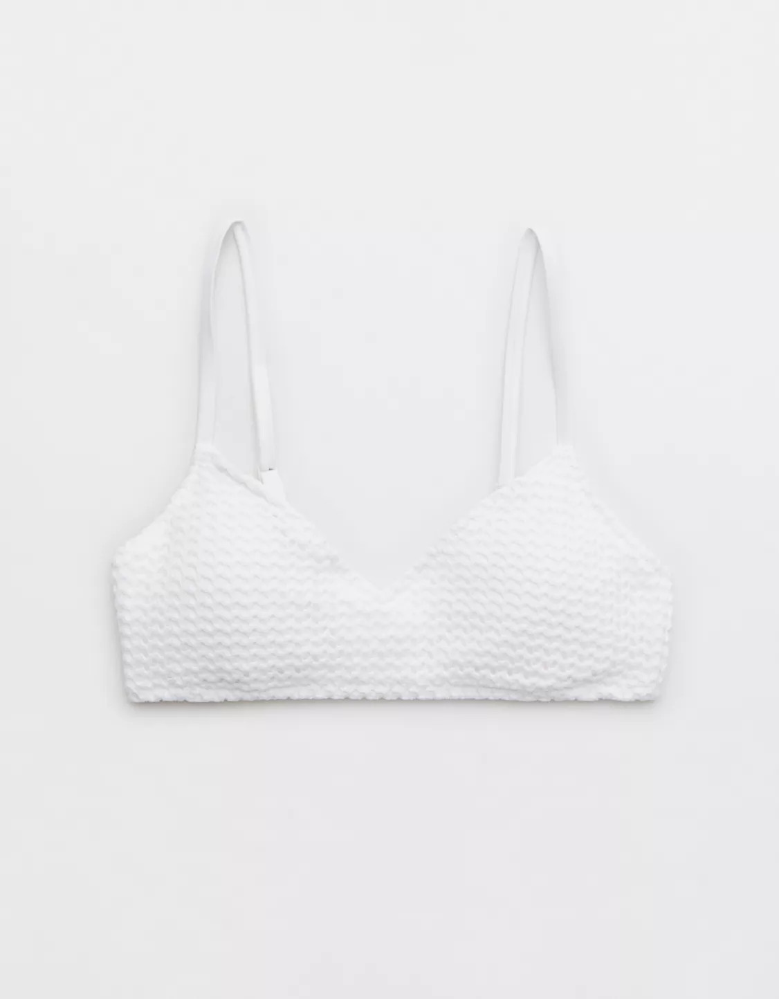 Aerie Textured V Scoop Triangle Bikini Top | Aerie