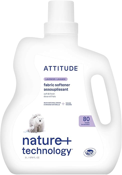 ATTITUDE Liquid Fabric Softener, Plant-Based & Vegan, HE Compatible, Naturally Derived, Lavender ... | Amazon (US)