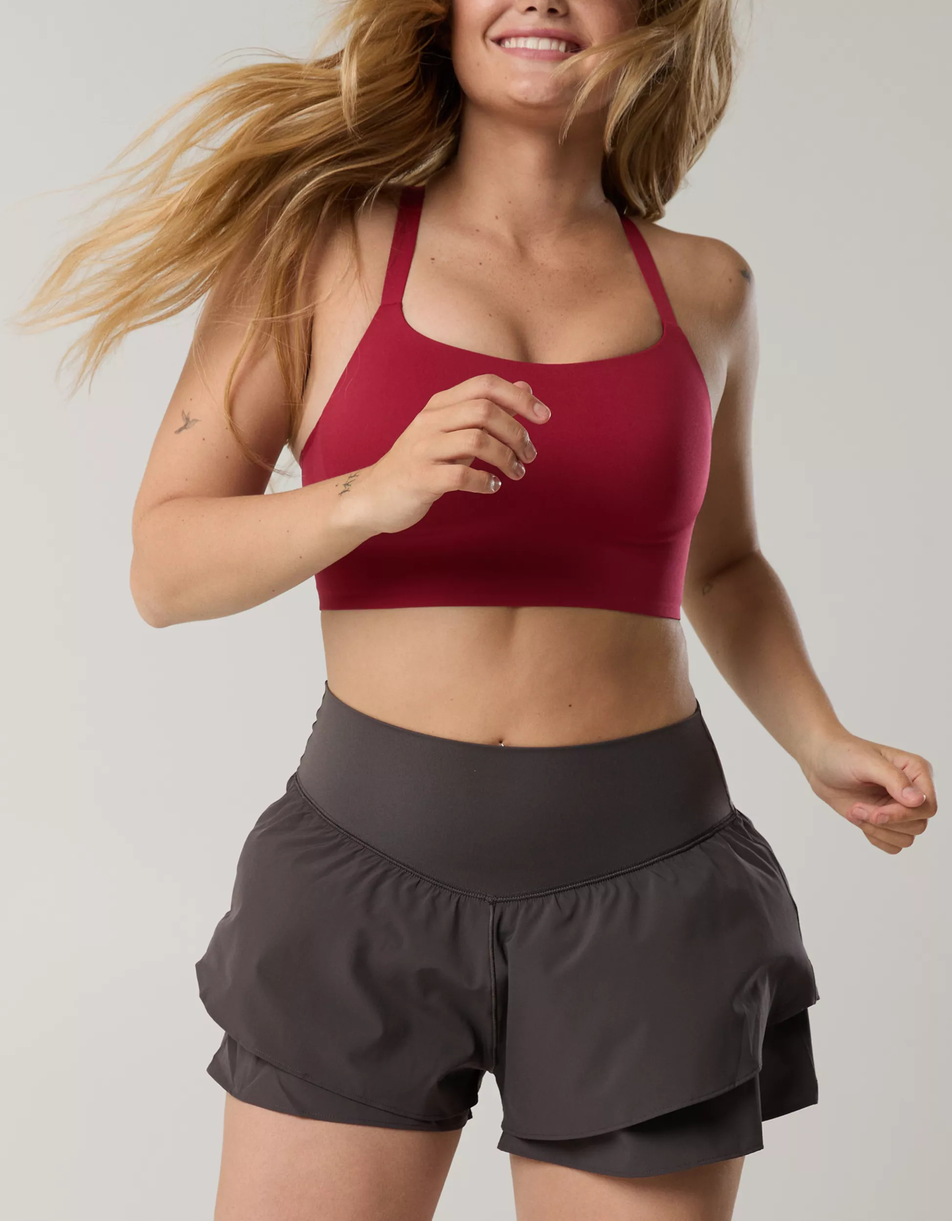 OFFLINE By Aerie Real Me Hold Up! Racerback Sports Bra | American Eagle Outfitters (US & CA)