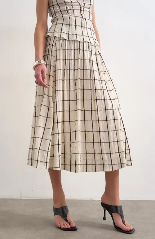 Topshop Saloon Midi Skirt in Stone at Nordstrom, Size 12 Us | Nordstrom