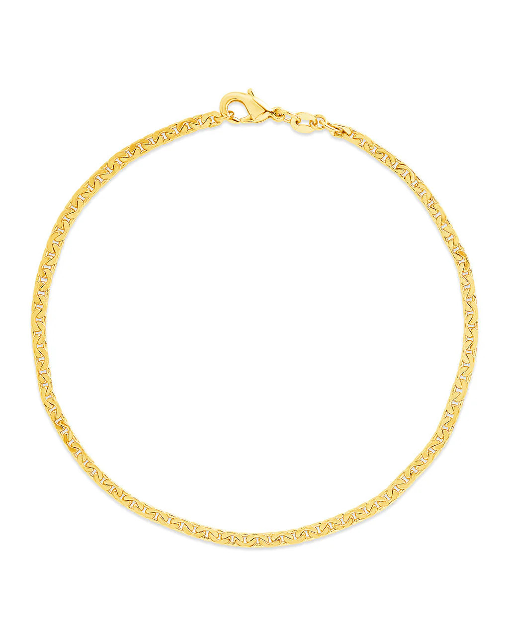 Arya Thin Interlocking Chain Anklet | Sterling Forever