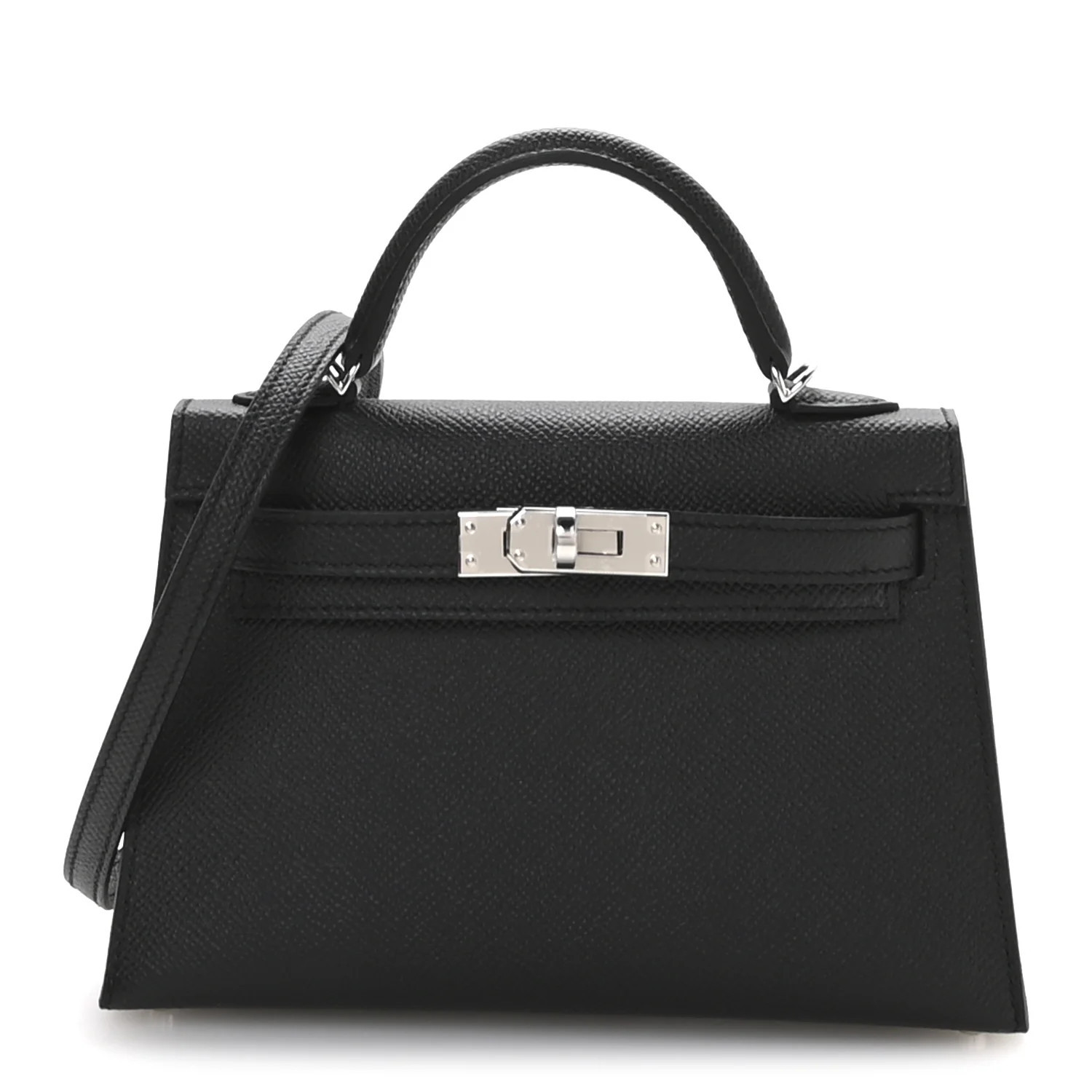 Hermes Epsom Mini Kelly Sellier 20 Black | FASHIONPHILE (US)