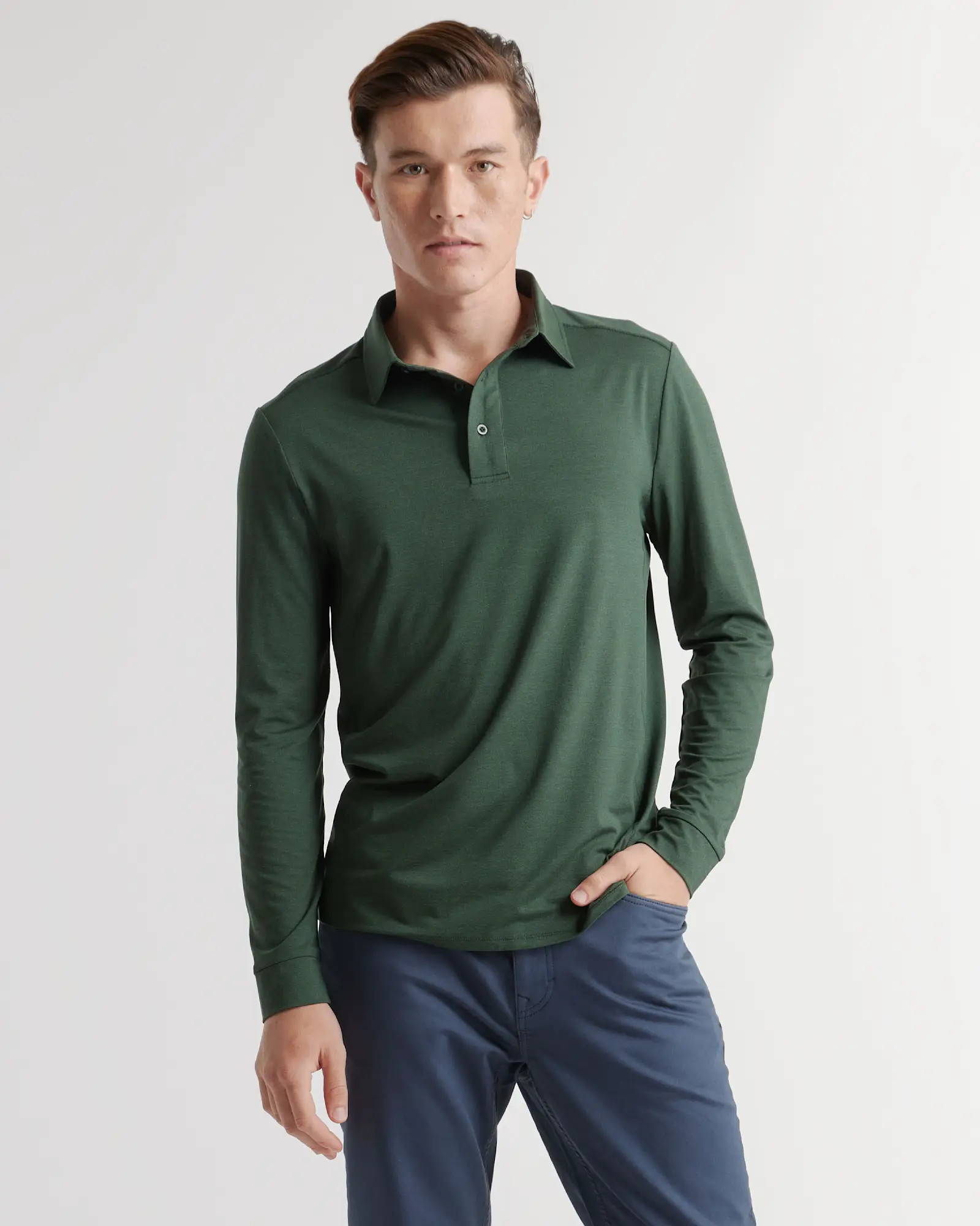Flowknit Breeze Performance Long Sleeve Polo | Quince