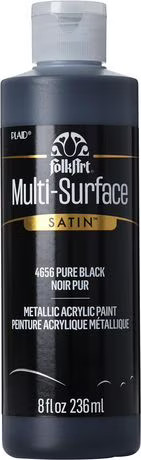 FolkArt Multi-Surface Satin Acrylic Paint in Assorted Colors (8 fl. Oz.), Pure Black, FolkArt Mul... | Walmart (CA)