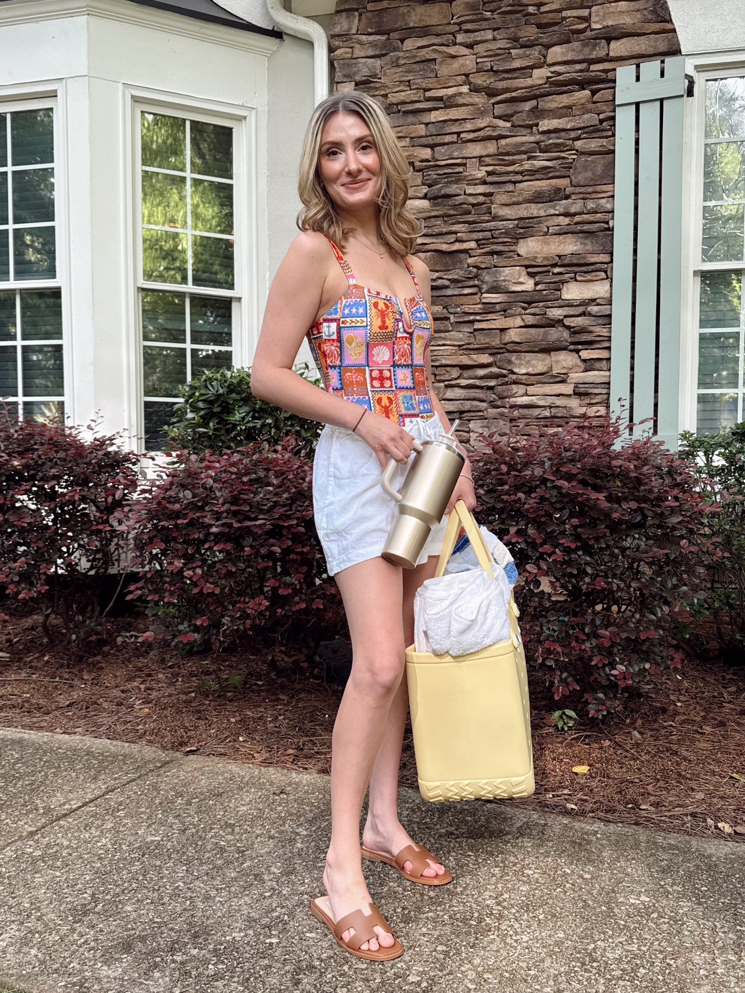 The cutest swimsuit that gives me Italian summer vibes ☀️
Yellow bogg bag that matches my yellow Bronco 💛

#LTKSummerEdit